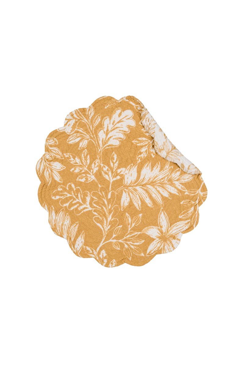 C&F Home Everview Gold Machine Wash Round Set of 6 Placemats 17", Alternate, color, Gold