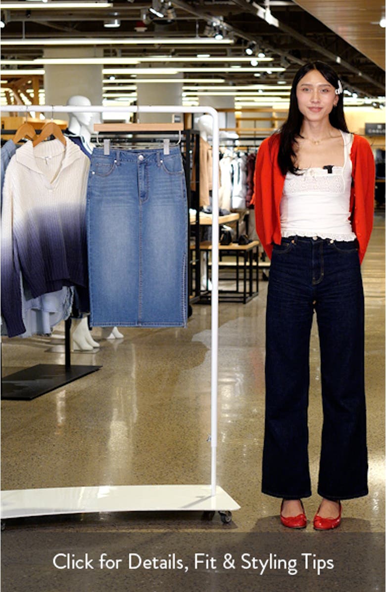 Denim Midi Skirt, sales video thumbnail