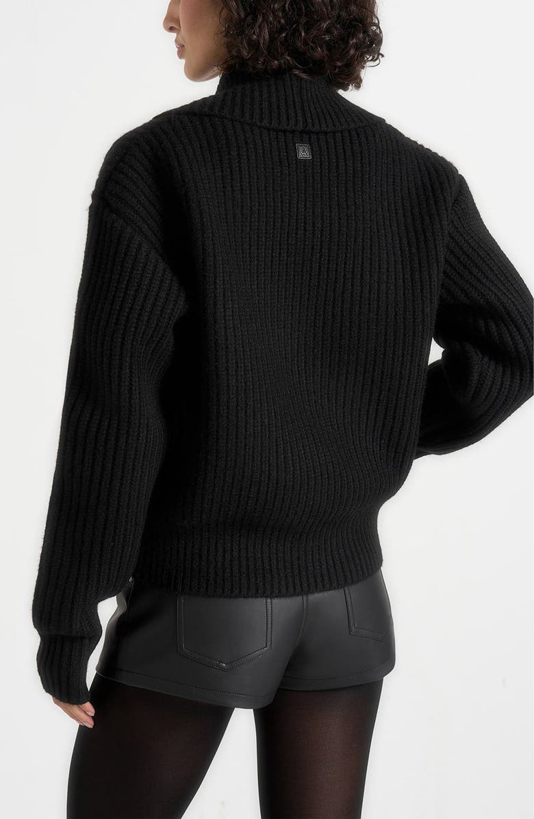 Manière De Voir Azra Plunge Knit Jumper, Alternate, color, Black