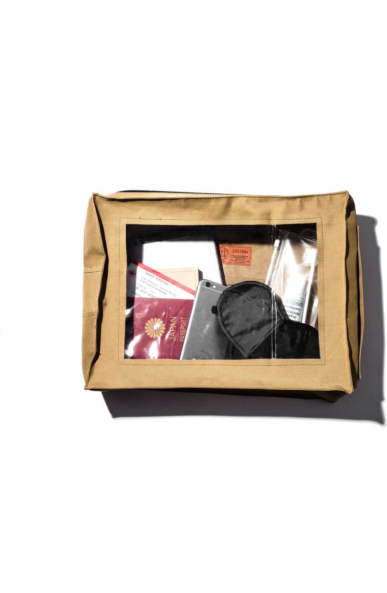 PUEBCO Rubberized Fabric Flight Pouch, Alternate, color, Sand