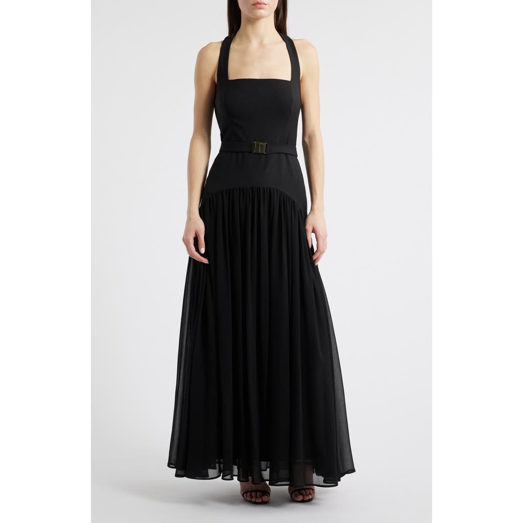 HUTCH HUTCH AZA A-LINE HALTER DRESS