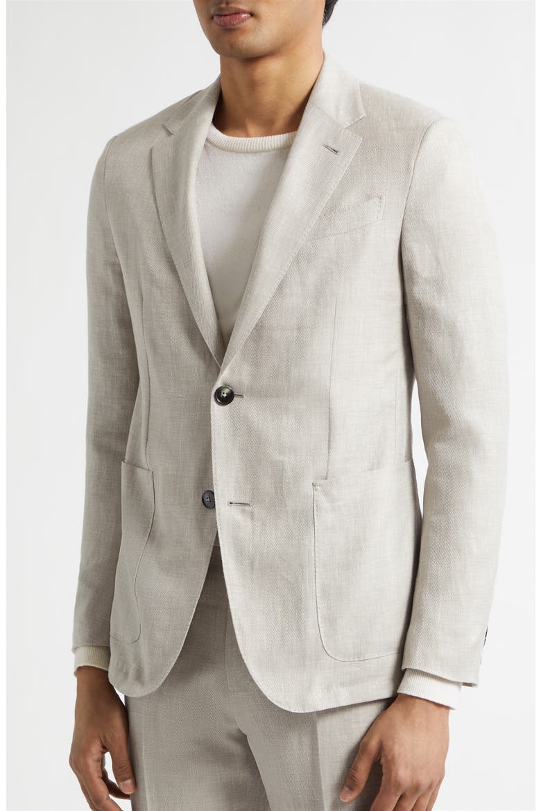 Natural Wool, Linen & Silk Sport Coat, Alternate, color, LIGHT BEIGE