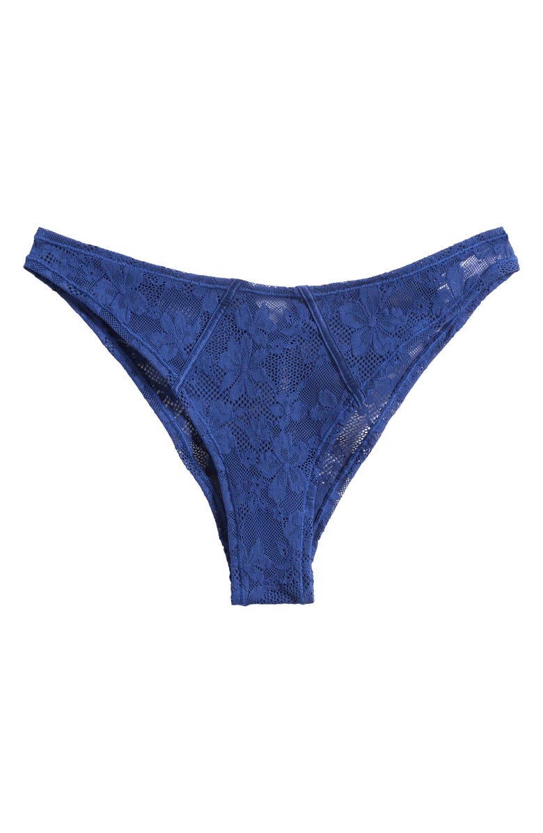 Fleur Du Mal Le Stretch Lace Cheeky Briefs, Alternate, color, Starry Blue