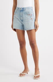 Rails Rancho Floral Embroidered Denim Shorts