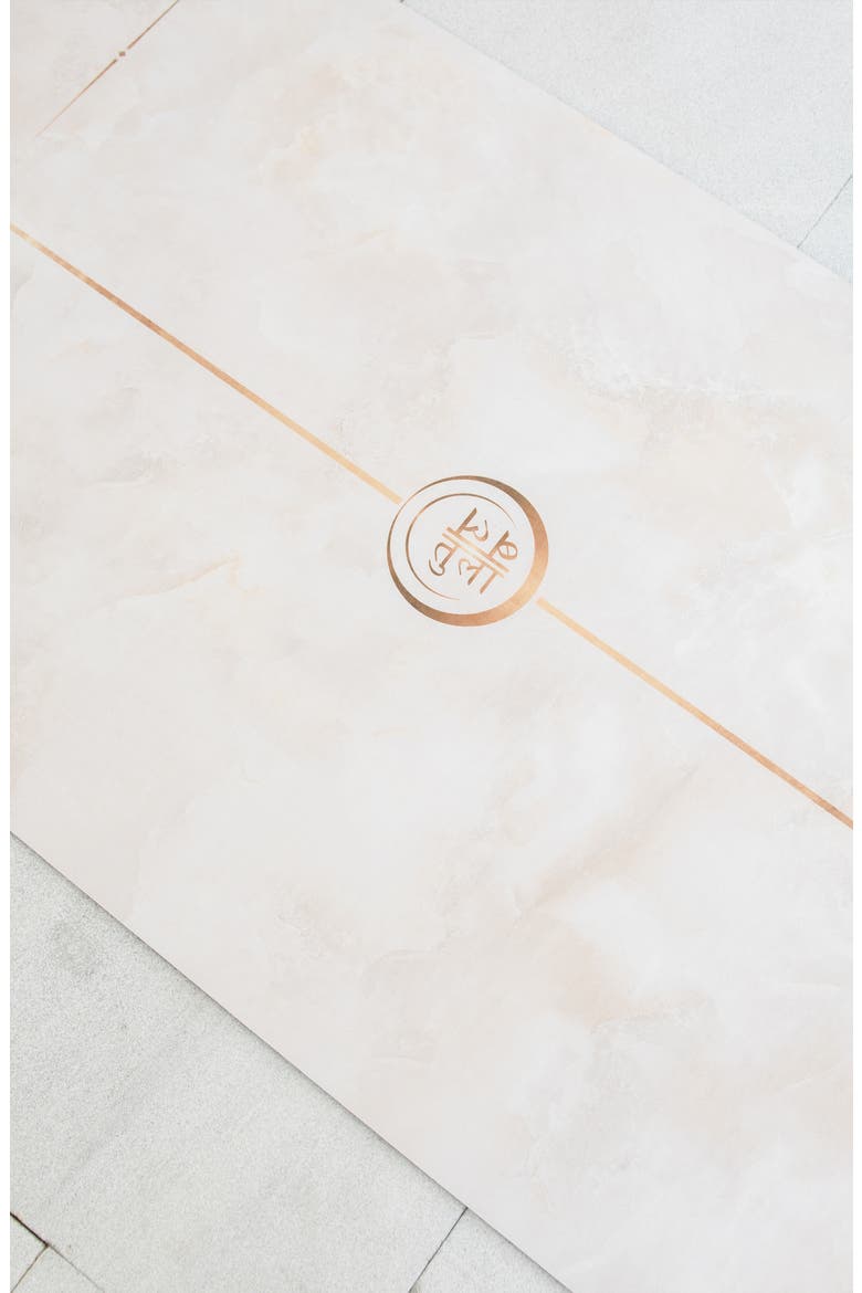 Classic - Yoga /Pilates Mat - Vegan Suede - Made for Hot Yoga, Alternate, color, White Marble
