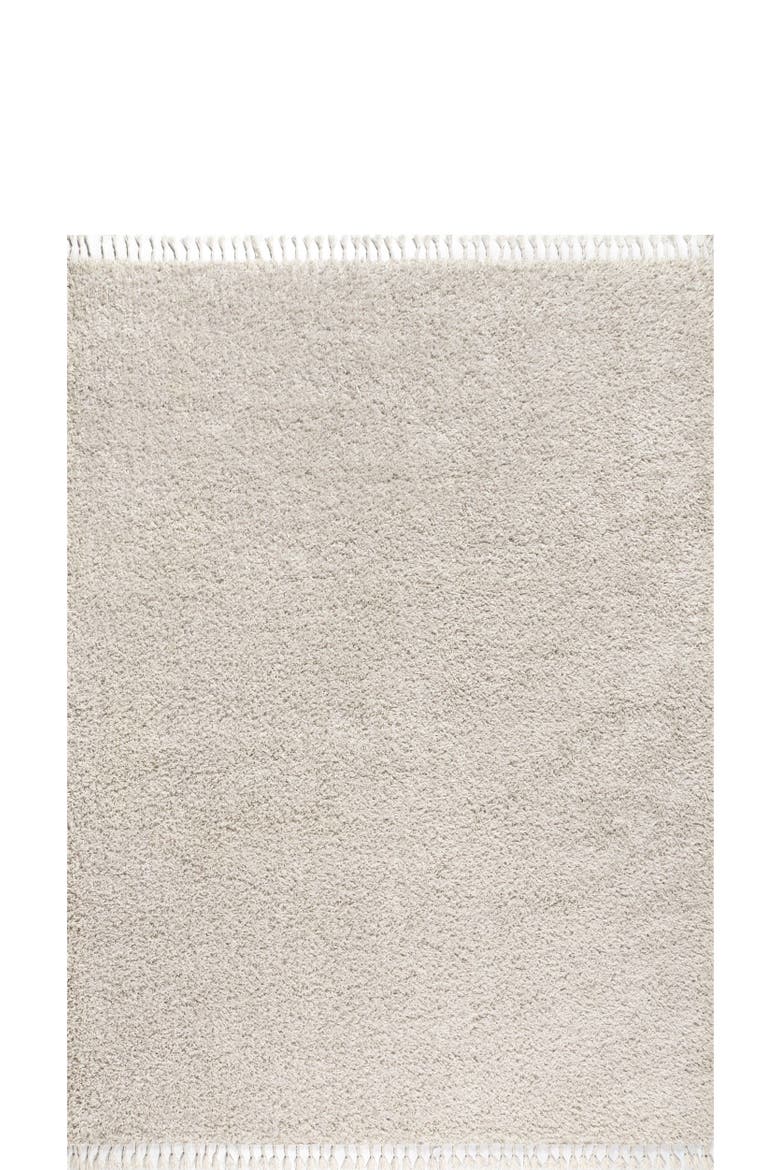 Mercer Shag Plush Tassel Area Rug, Alternate, color, Cream