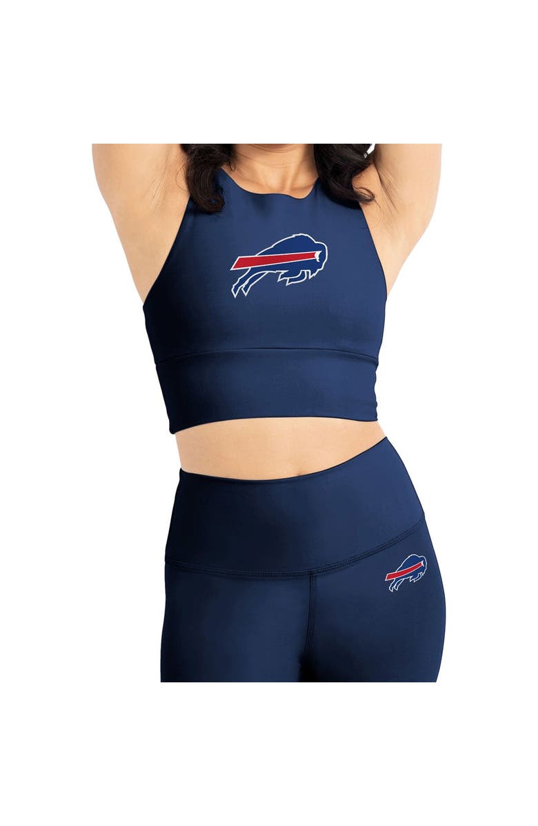 Kadi Brand Women's Navy Buffalo Bills Leggings & Midi Bra Set, Alternate, color, Navy