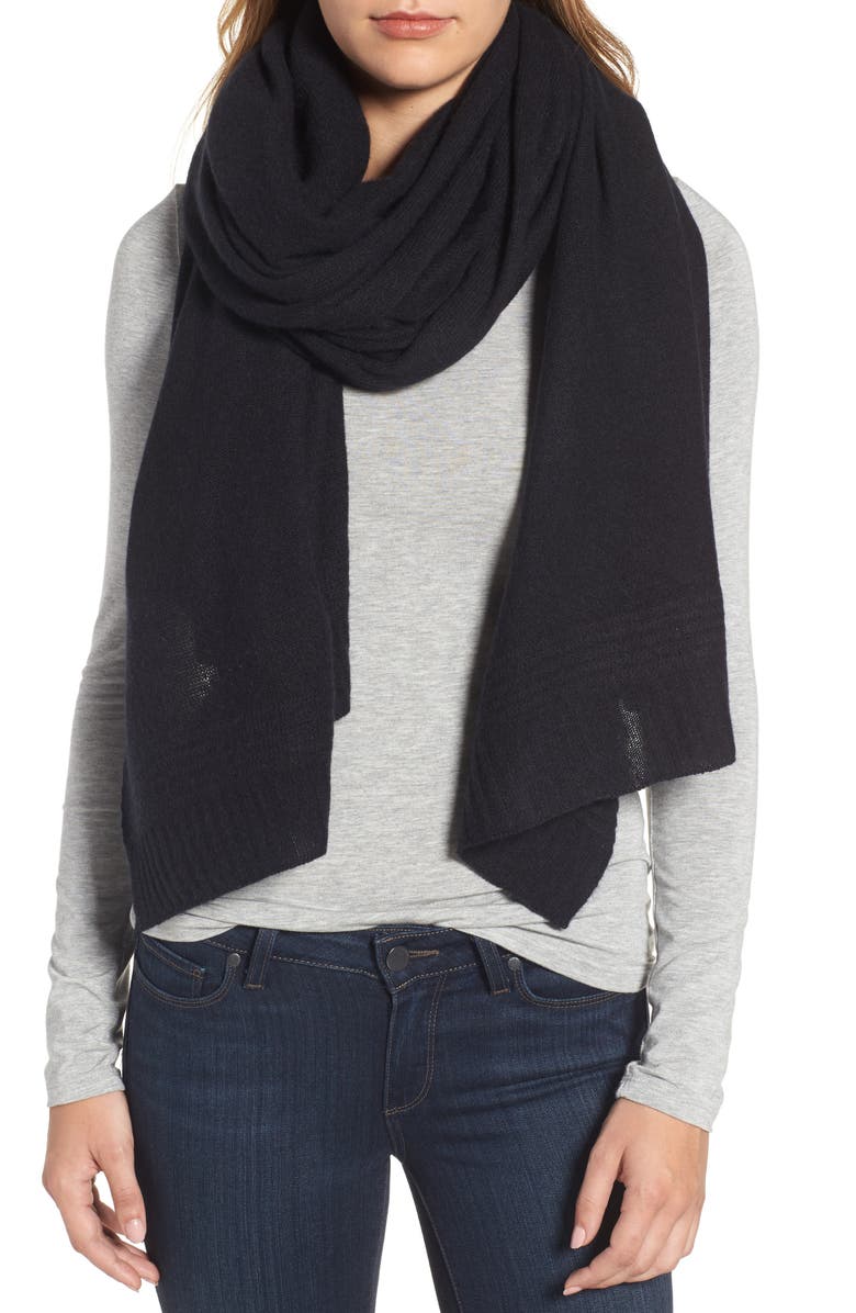 Halogen<sup>®</sup> Ottoman Rib Cashmere Wrap, Alternate, color,