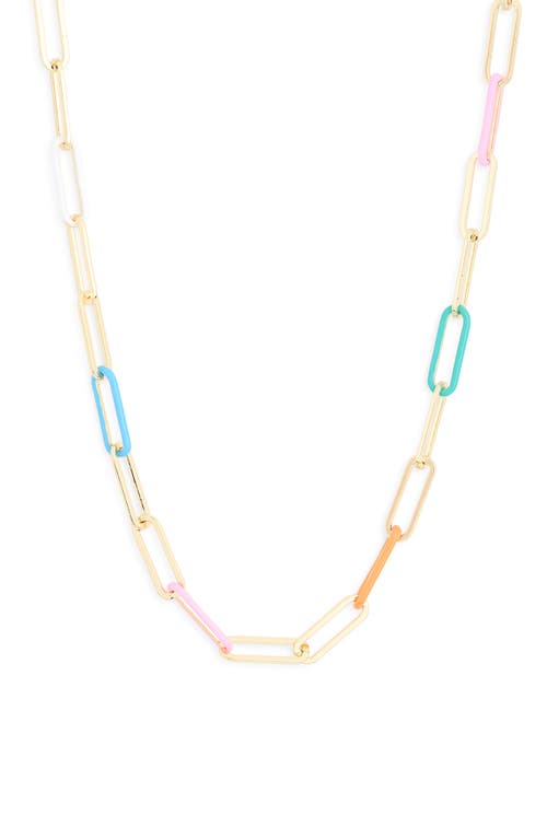 Kendra Scott Ainsley Paper Clip Chain Necklace In Gold