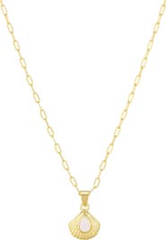 st. Moran Mother-of-Pearl Shell Pendant Necklace