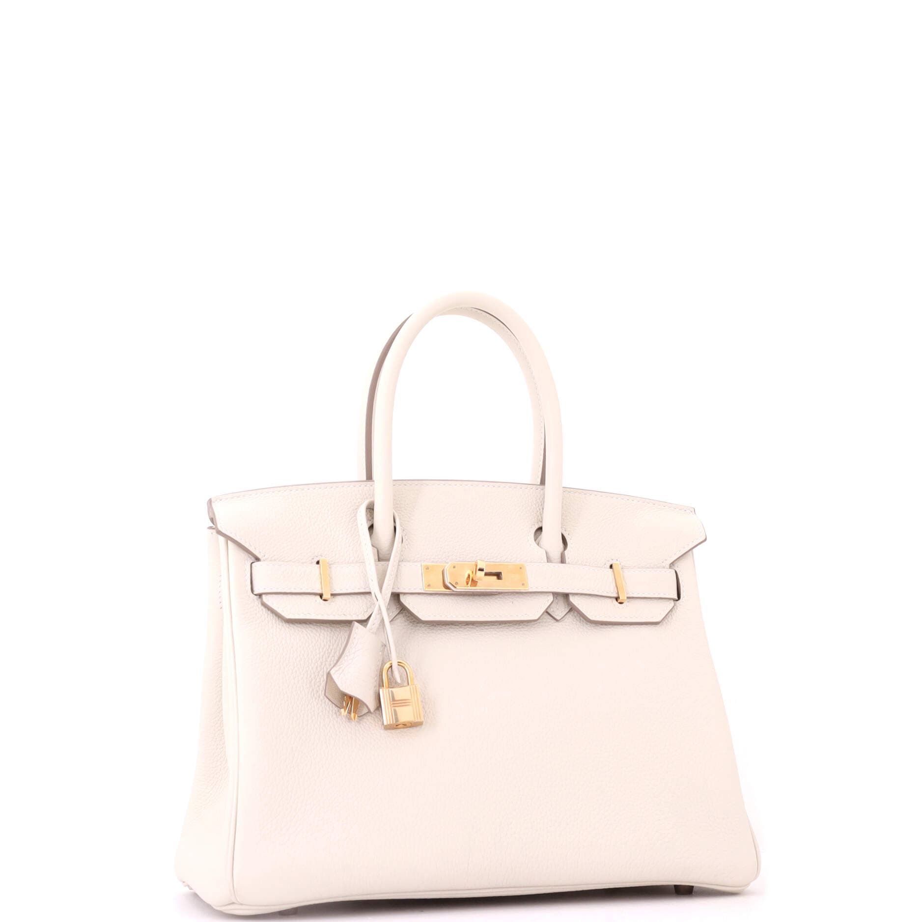 Birkin Handbag Light Togo with Gold Hardware 30, Alternate, color, White