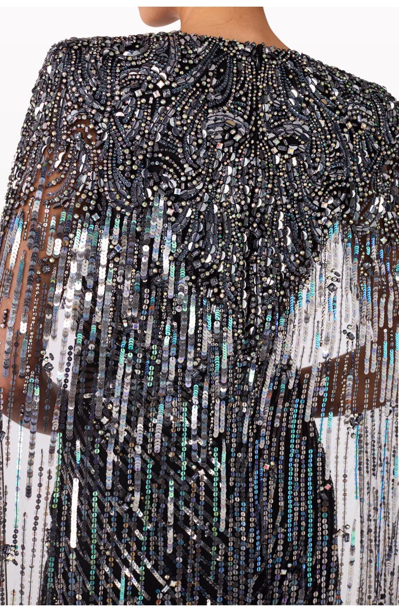 Jenny Packham Gold Rush Gown, Alternate, color, Liquorice