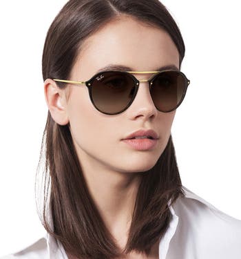 61mm gradient lens aviator sunglasses hotsell