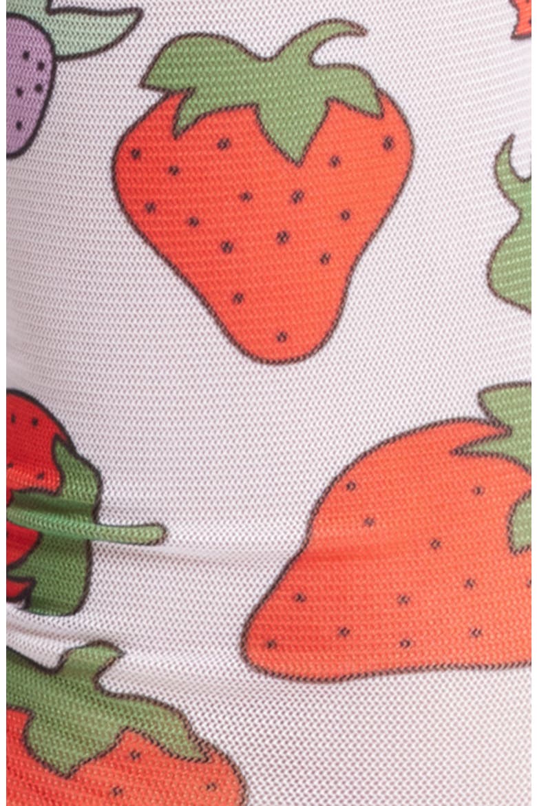 Retro Strawberry Mesh Socks, Alternate, color, NUDE