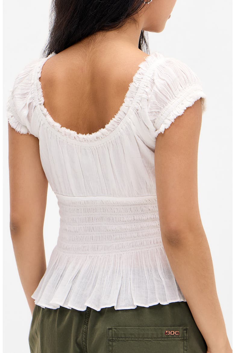 Mabel Floral Cotton Top, Alternate, color, WHITE