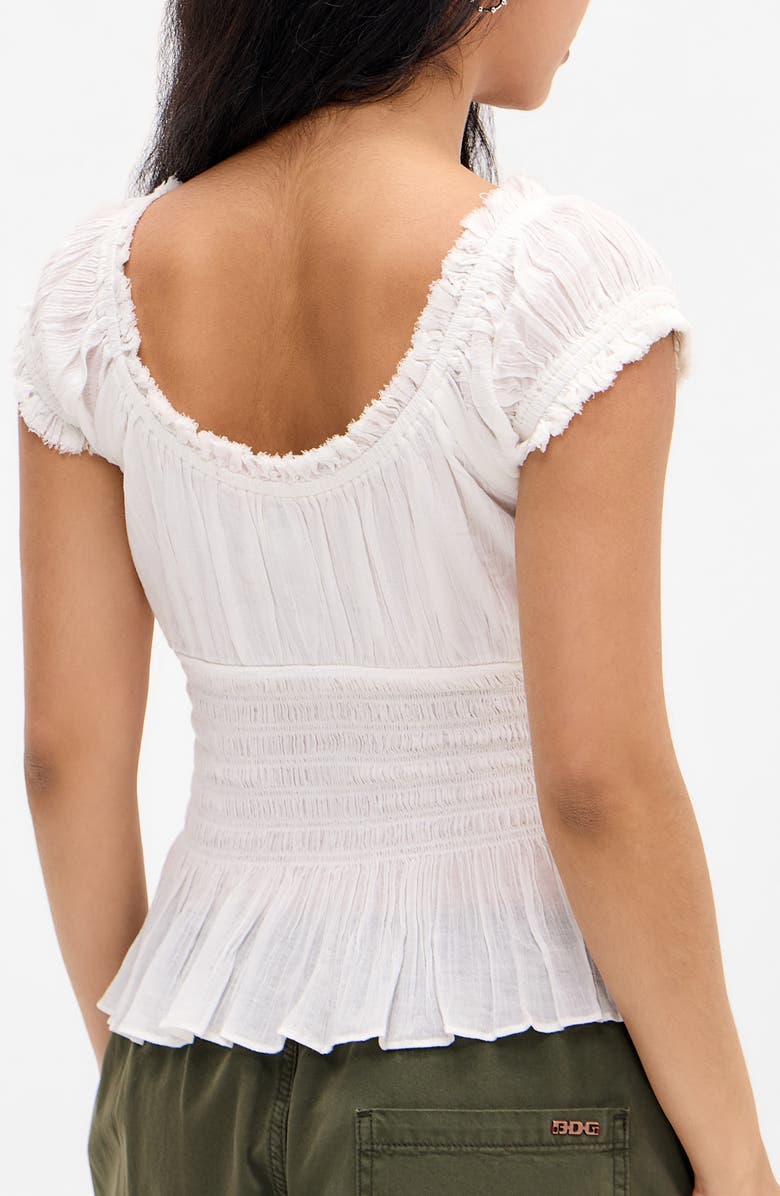 BDG Urban Outfitters Mabel Floral Cotton Top, Alternate, color, White