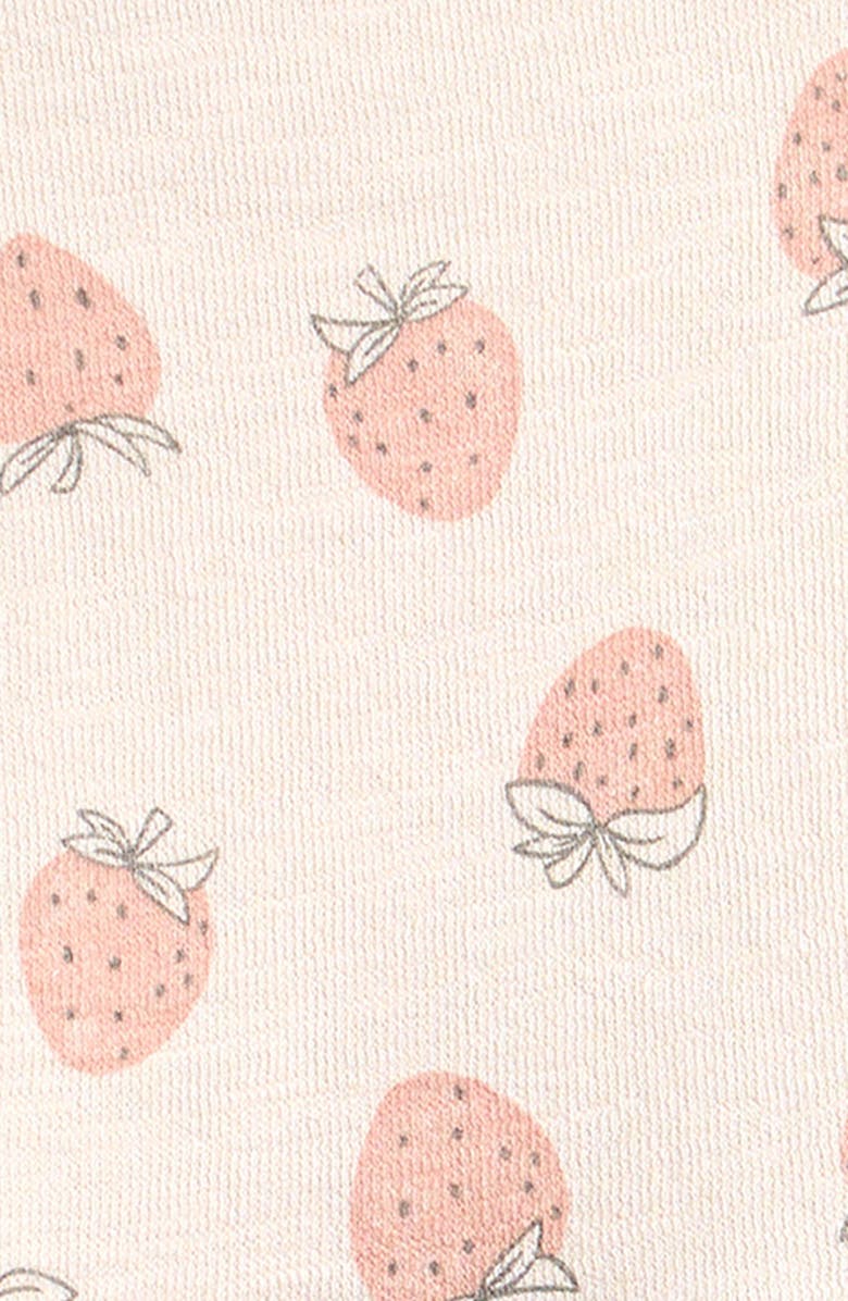 Little Planet Strawberry Print Cotton Blend Top & Shorts Set, Alternate, color, Strawberries