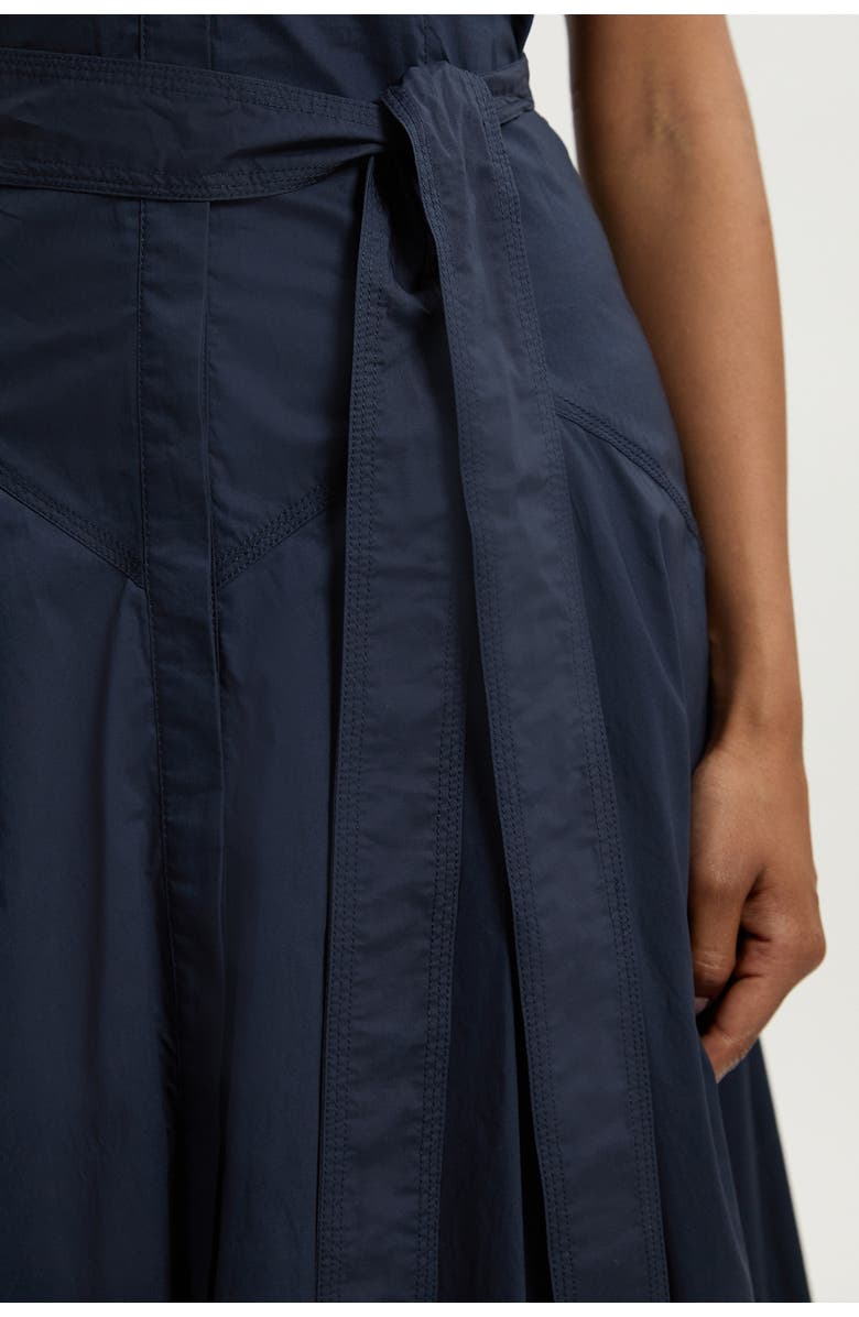 Karen Millen Midi Shirt Dress With Dropped Waist, Alternate, color, Navy