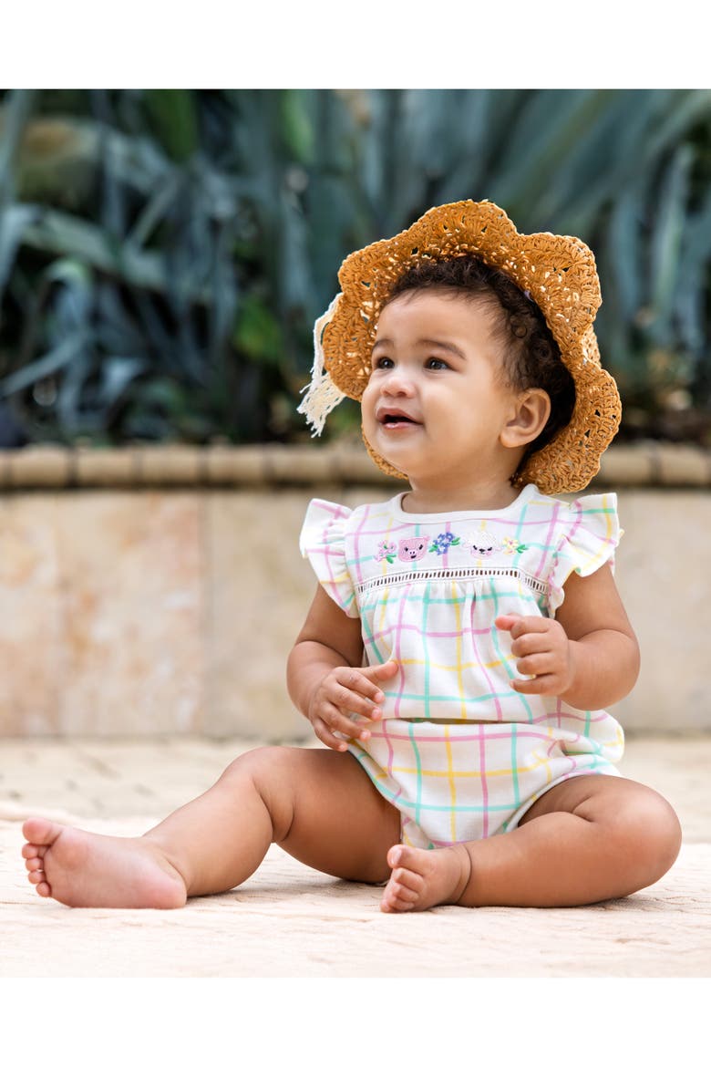 One Piece Bubble Romper, Alternate, color, Pastel Plaid