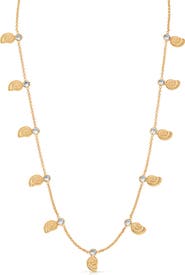 Ettika Swirl Shell Charm Necklace