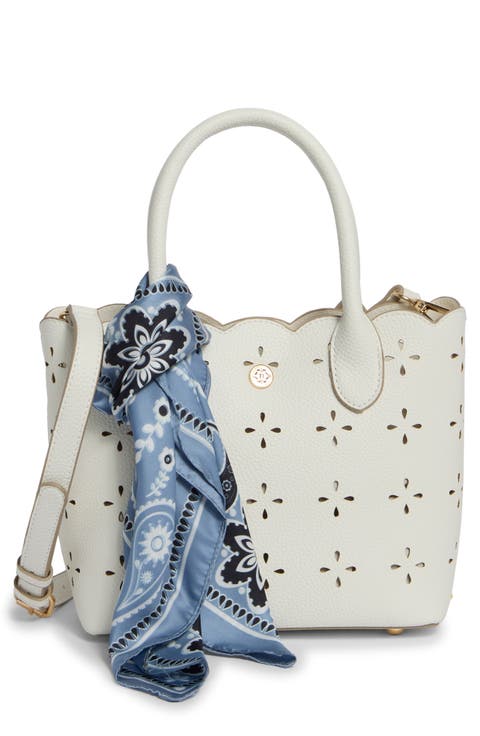 Scalloped Eyelet Crossbody Bag
