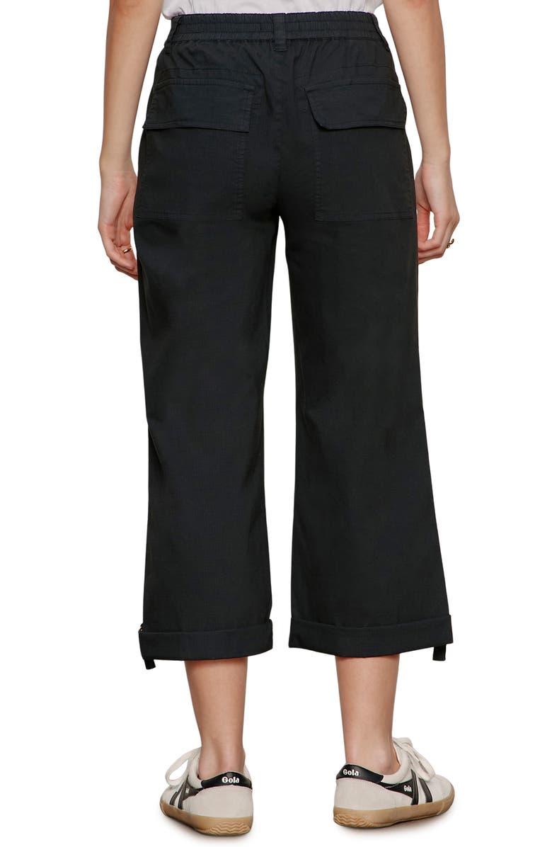 Sanctuary Angels Stretch Cotton Cargo Pants, Alternate, color, Black