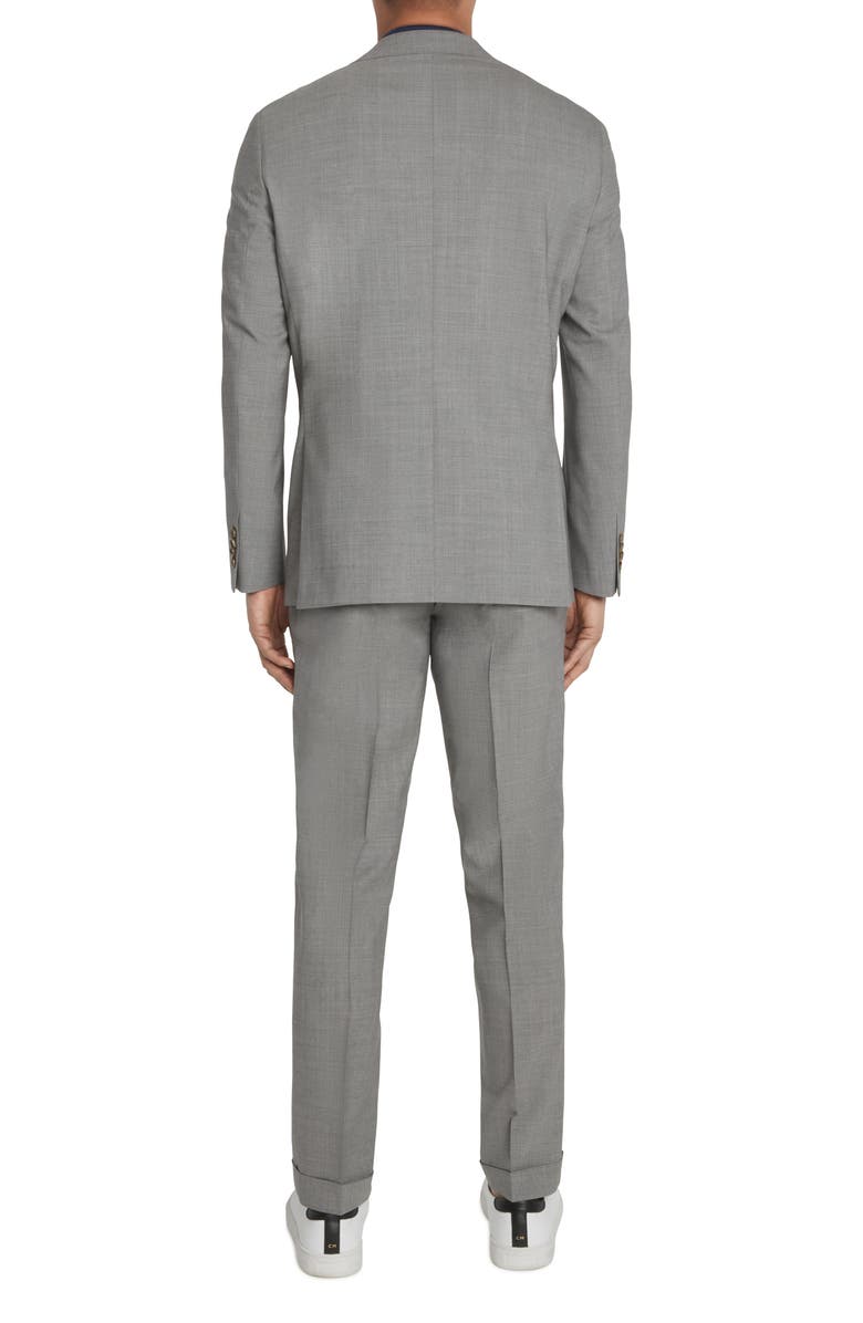 Jack Victor Dean Soft Constructed Stretch Wool Suit, Alternate, color, Medium Grey