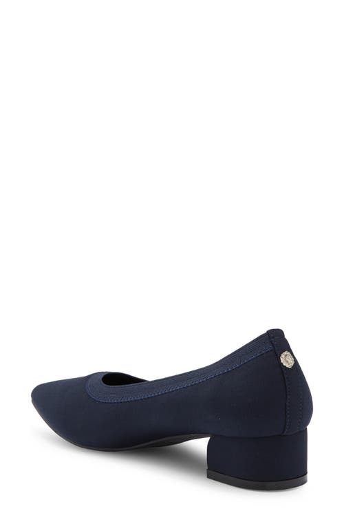 Anne Klein Uruzi Pump In Navy Matte Stretch
