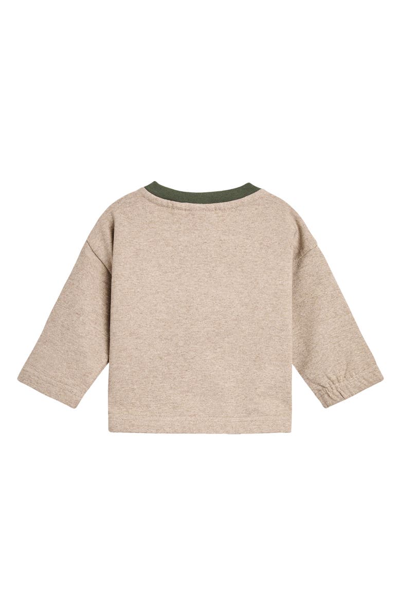 JOJO MAMAN BEBE Safari Appliqué Long Sleeve Top & Joggers Set, Alternate, color, Green