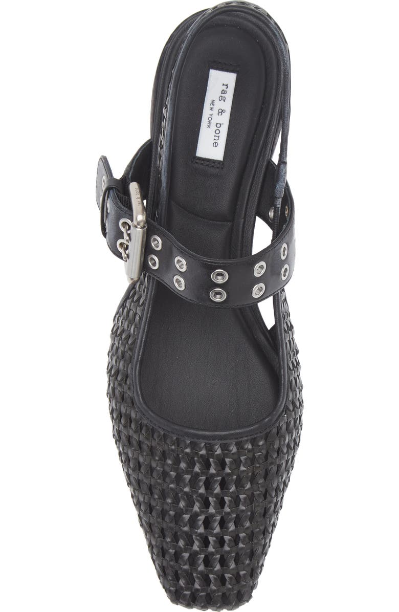 rag & bone Astra Slingback Flat, Alternate, color, Black
