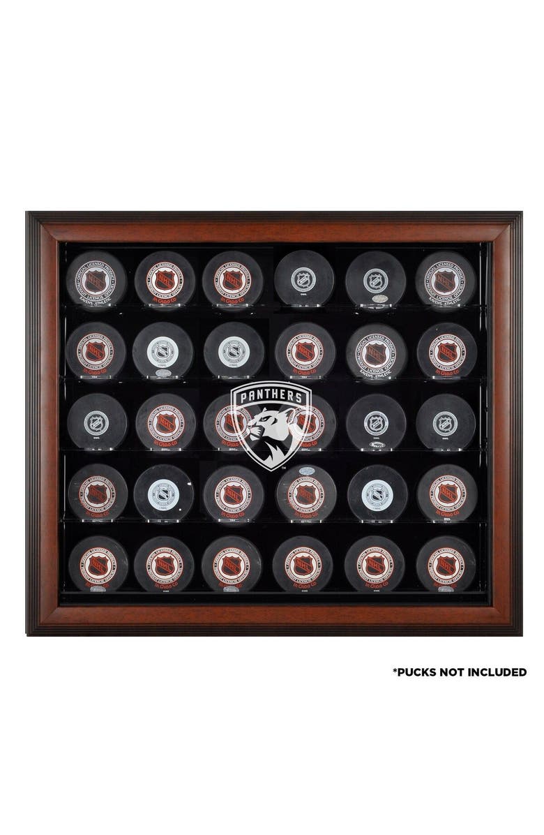 FANATICS AUTHENTIC Florida Panthers 30-Puck Brown Display Case, Main, color, 