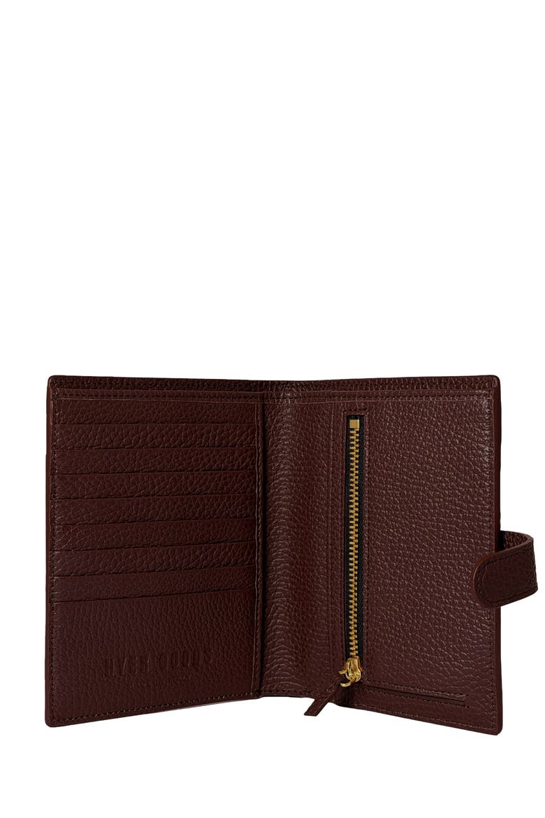 Upcycled Italian Leather Passport Wallet, Alternate, color, Burgundy
