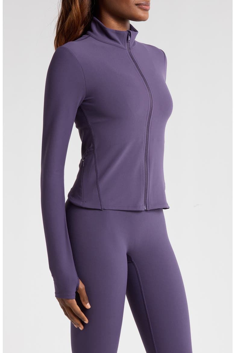 SPANXsmooth™ OnForm Full Zip Jacket, Alternate, color, AUBERGINE