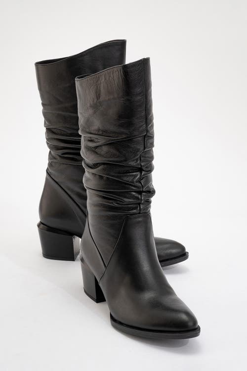 Forever & Always Shoes Soule Leather Boot In Black