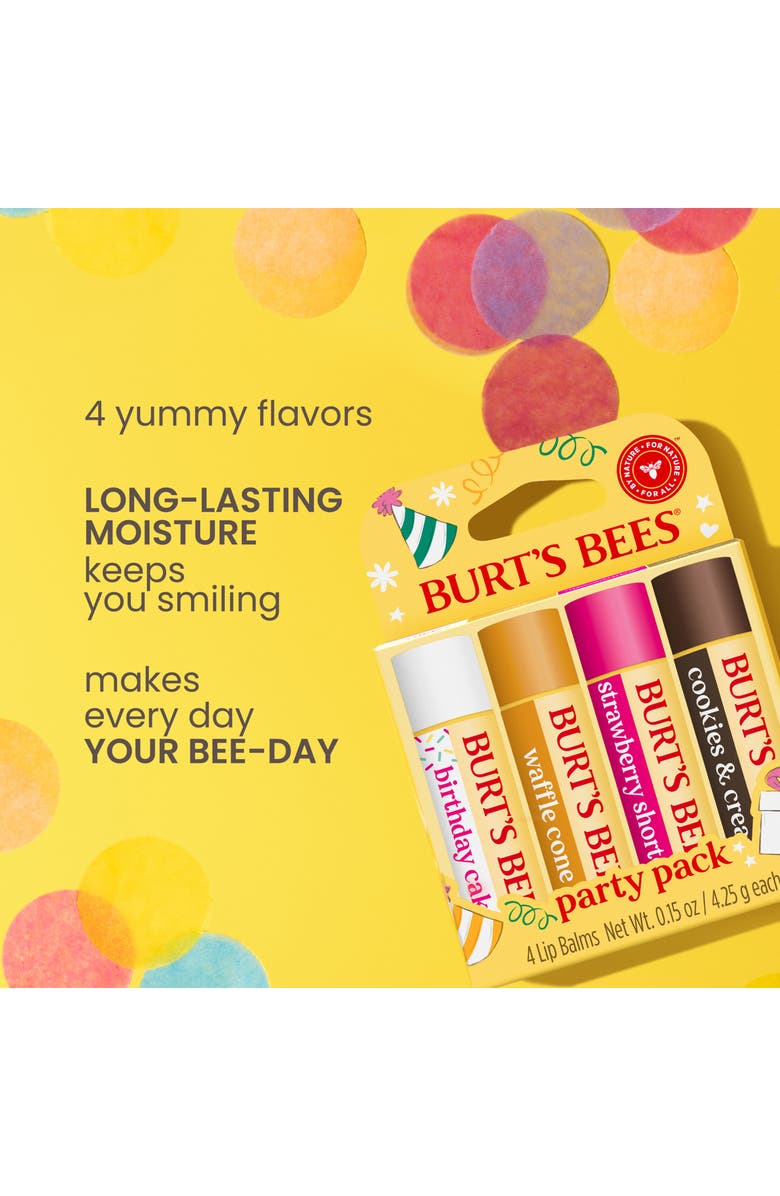 Burt's Bees Party Pack 4-Piece Lip Balm Gift Set, Alternate, color, 