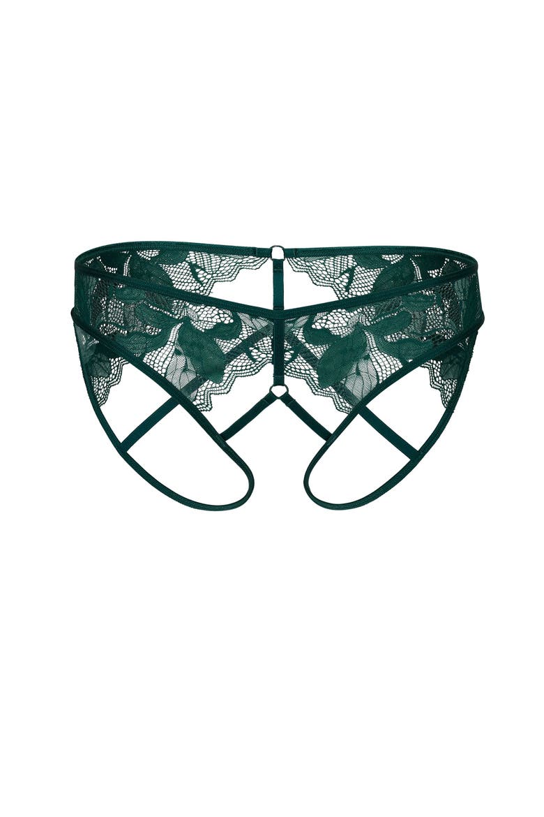 Gaya Bikini Panties, Alternate, color, Dark green