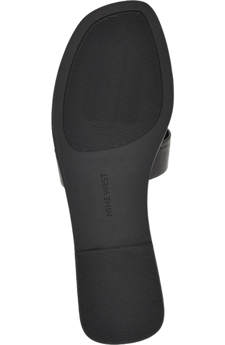 Nine West Giny Slide Sandal, Alternate, color, Black Embossed