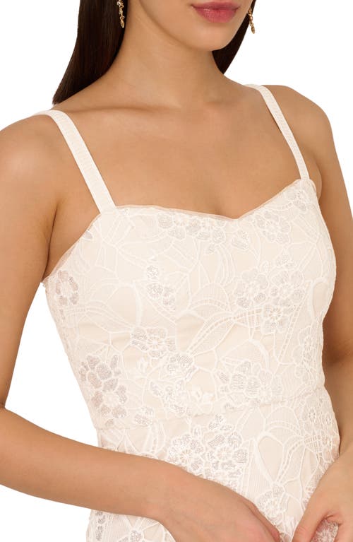 ADRIANNA PAPELL ADRIANNA PAPELL SEQUIN LACE COCKTAIL DRESS