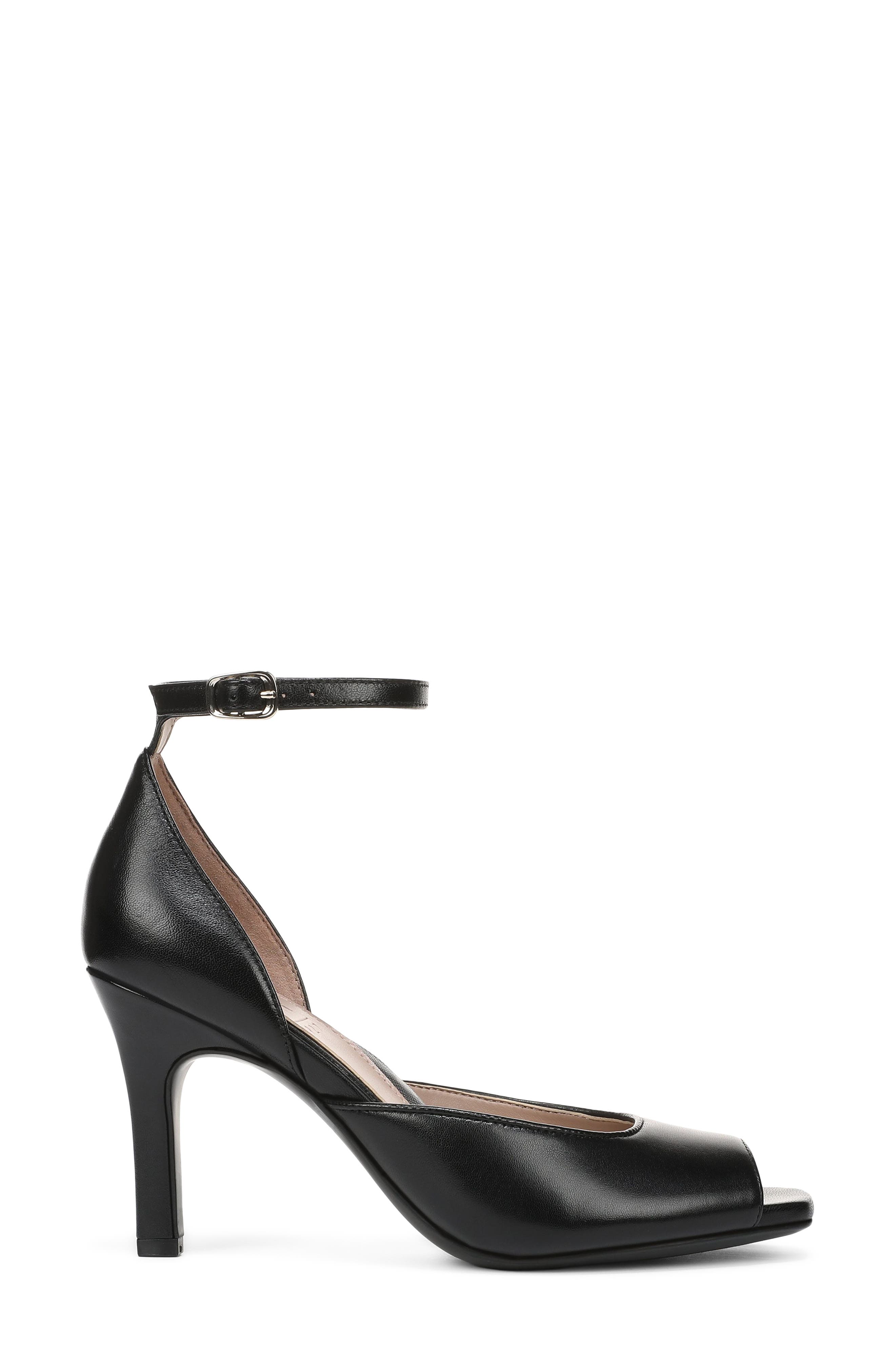Naturalizer Asha Ankle Strap Peep Toe Pump, Alternate, color, 