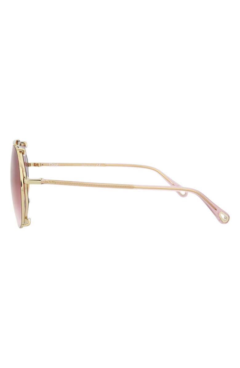 Chloé Novelty 57mm Aviator Sunglasses, Alternate, color, 