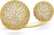 SAVVY CIE JEWELS Pavè Cubic Zirconia Orb Open Band Ring