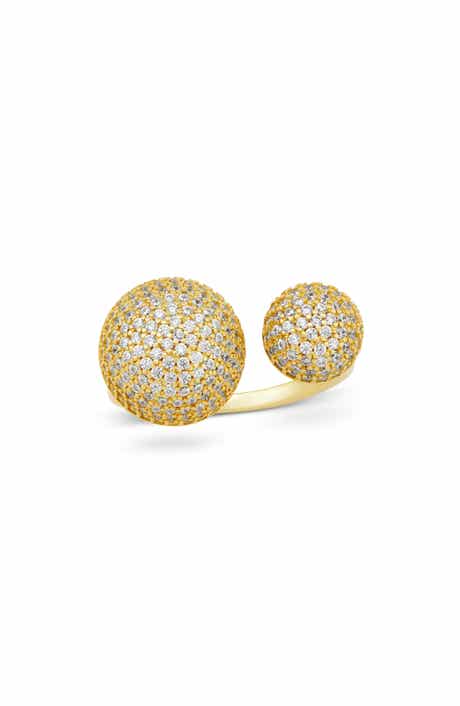 SAVVY CIE JEWELS Pavè Cubic Zirconia Orb Open Band Ring