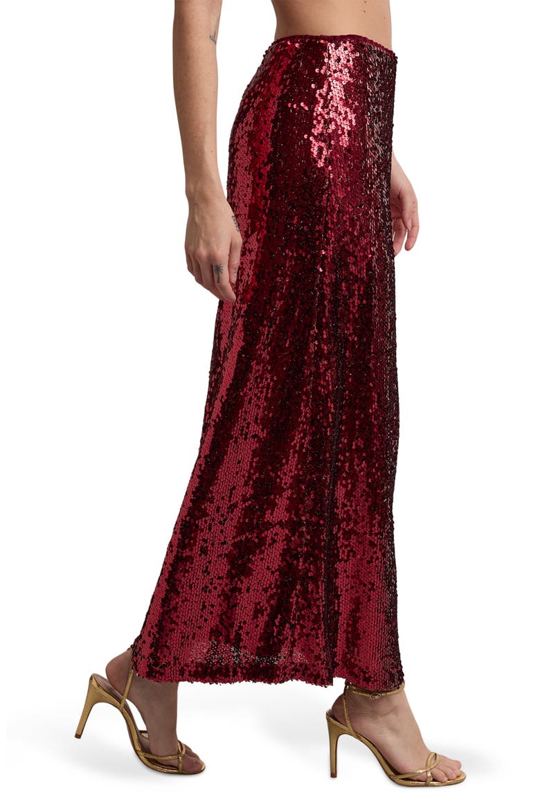 Sequin Maxi Skirt, Alternate, color, RED WINE