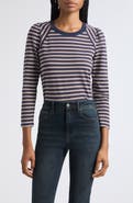 Veronica Beard Mason Stripe Raglan T-Shirt
