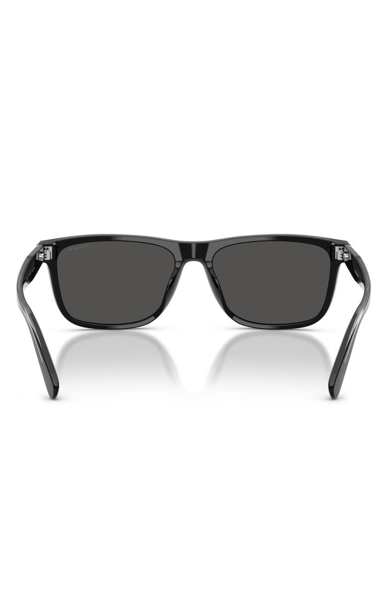 COACH 59mm Square Sunglasses, Alternate, color, Black / Grey Solid