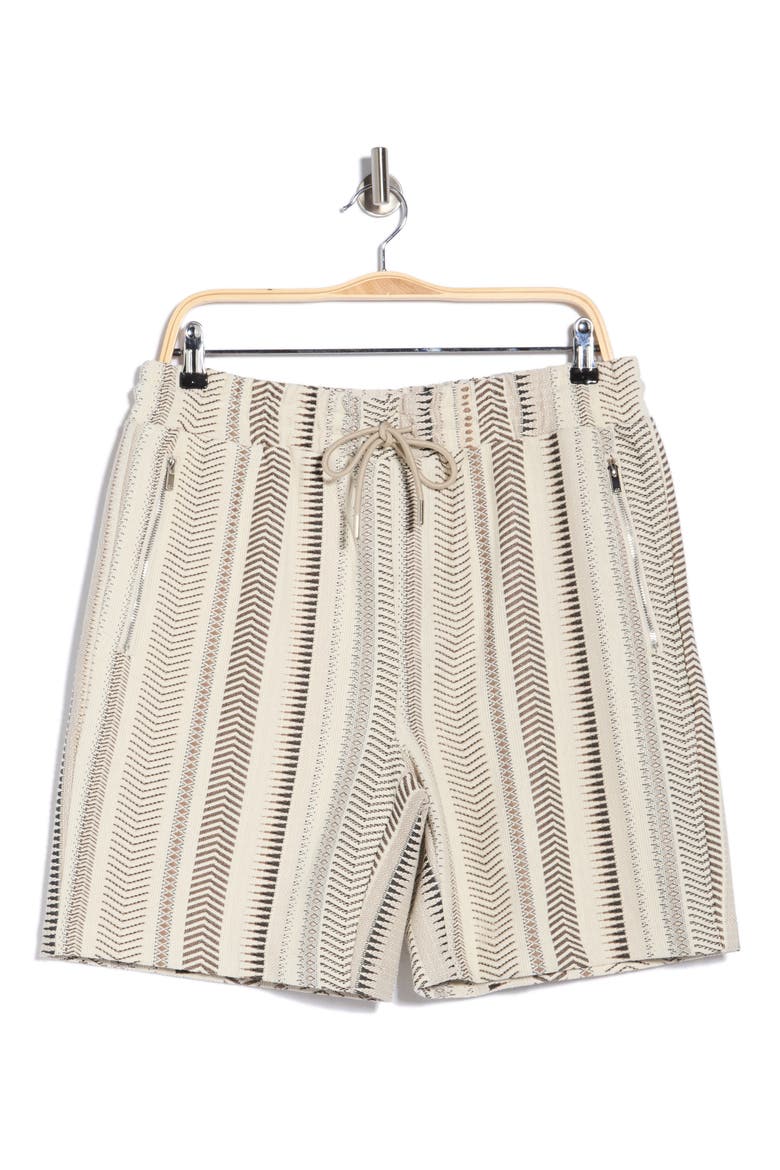 Printed Drawstring Shorts, Main, color, NEUTRAL COMBO GEO PATTERN