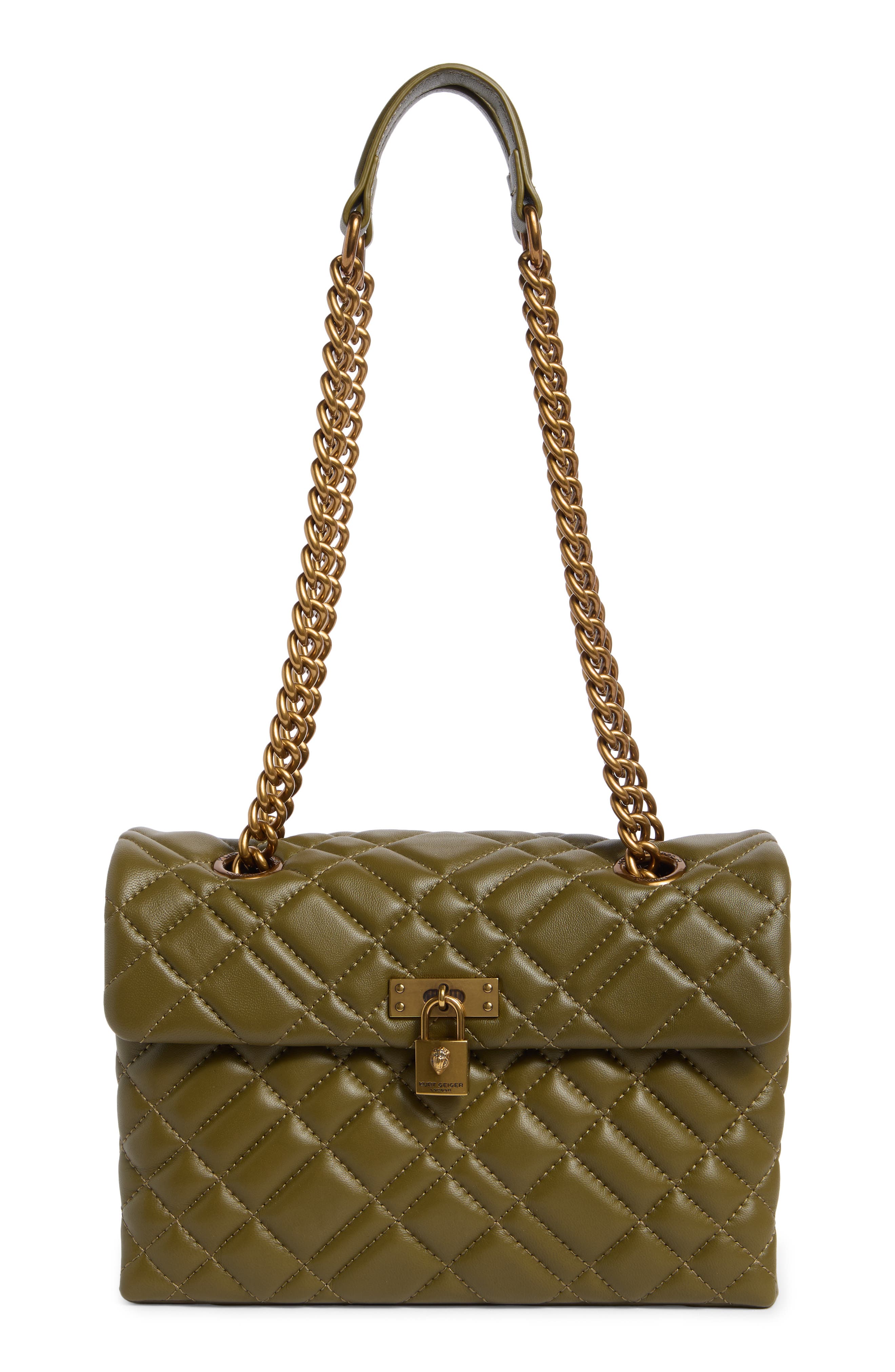 Kurt Geiger London Brixton Quilted Leather Shoulder Bag, Main, color, 