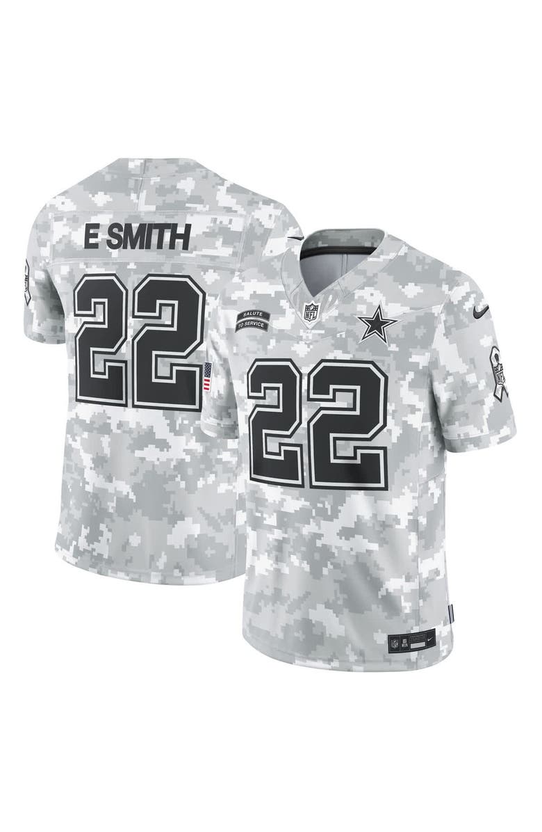Nike Men's Nike Emmitt Smith Arctic Camo Dallas Cowboys 2024 Salute to Service Retired Player Limited Jersey, Alternate, color, 