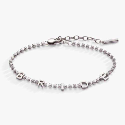 Alex And Ani Bride Tennis Chain Bracelet In Silver