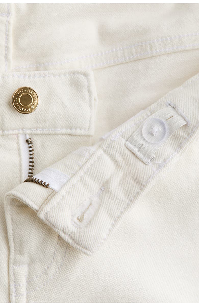 H&M Mama Wide Low Waist Ankle Jeans, Alternate, color, White